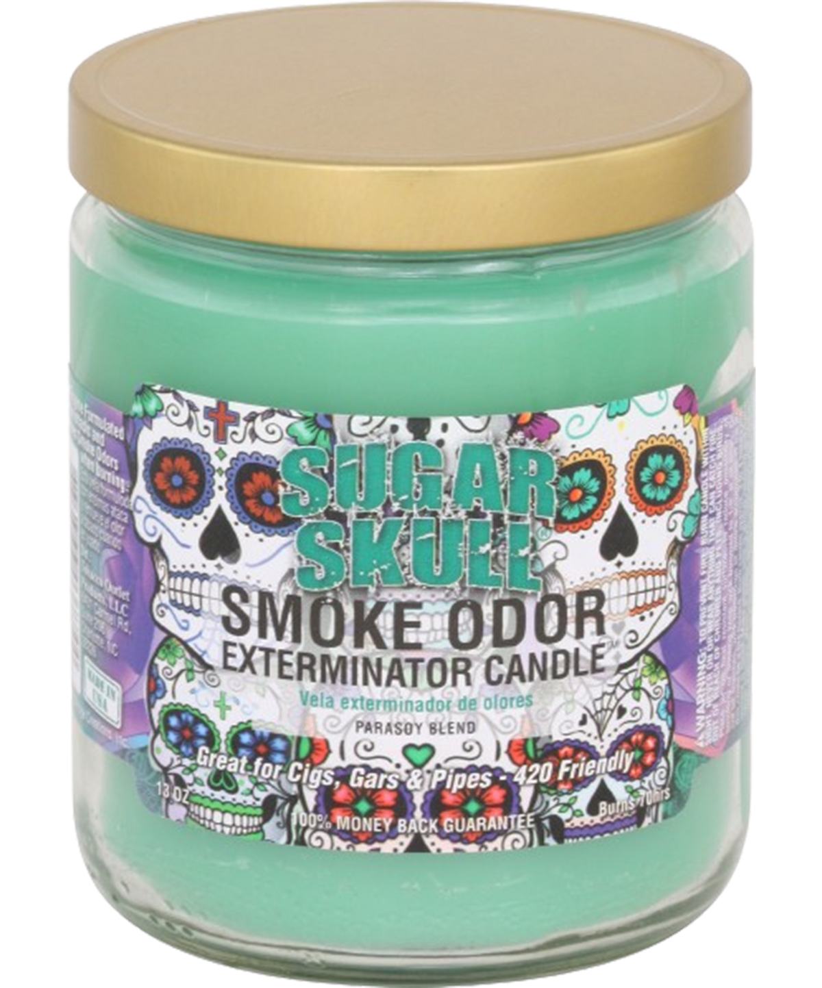 Smoke Odor 13oz Candle: Sugar Skull