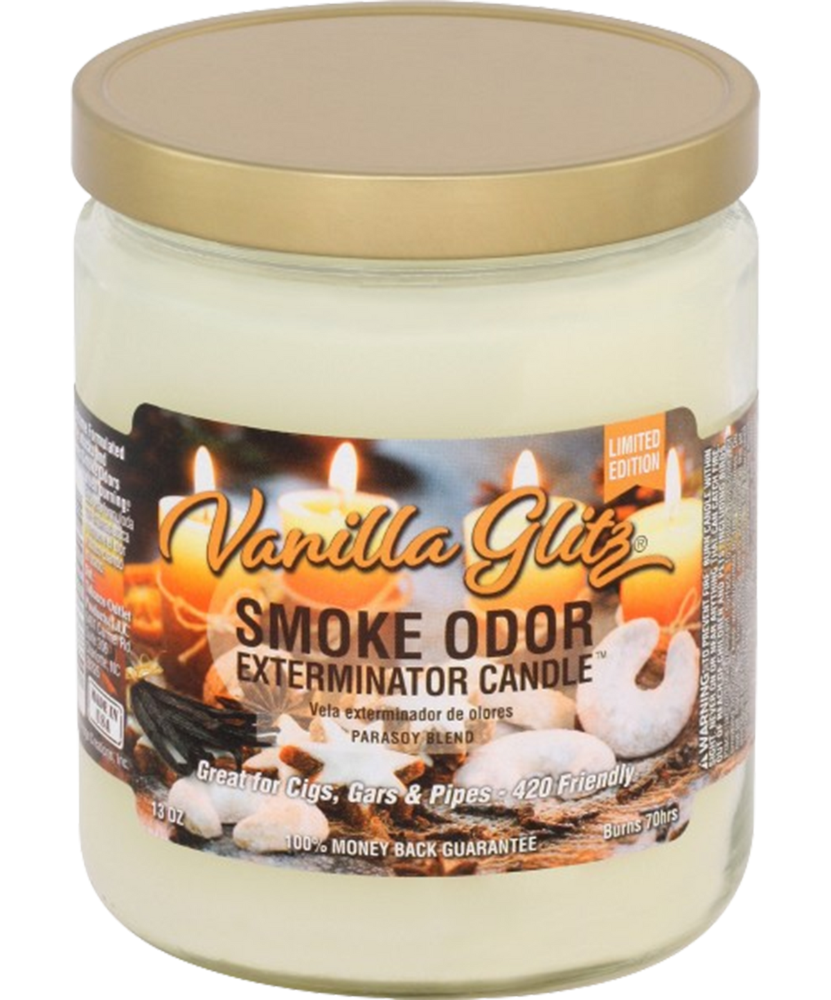 Smoke Odor 13oz Candle: Vanilla Glitz