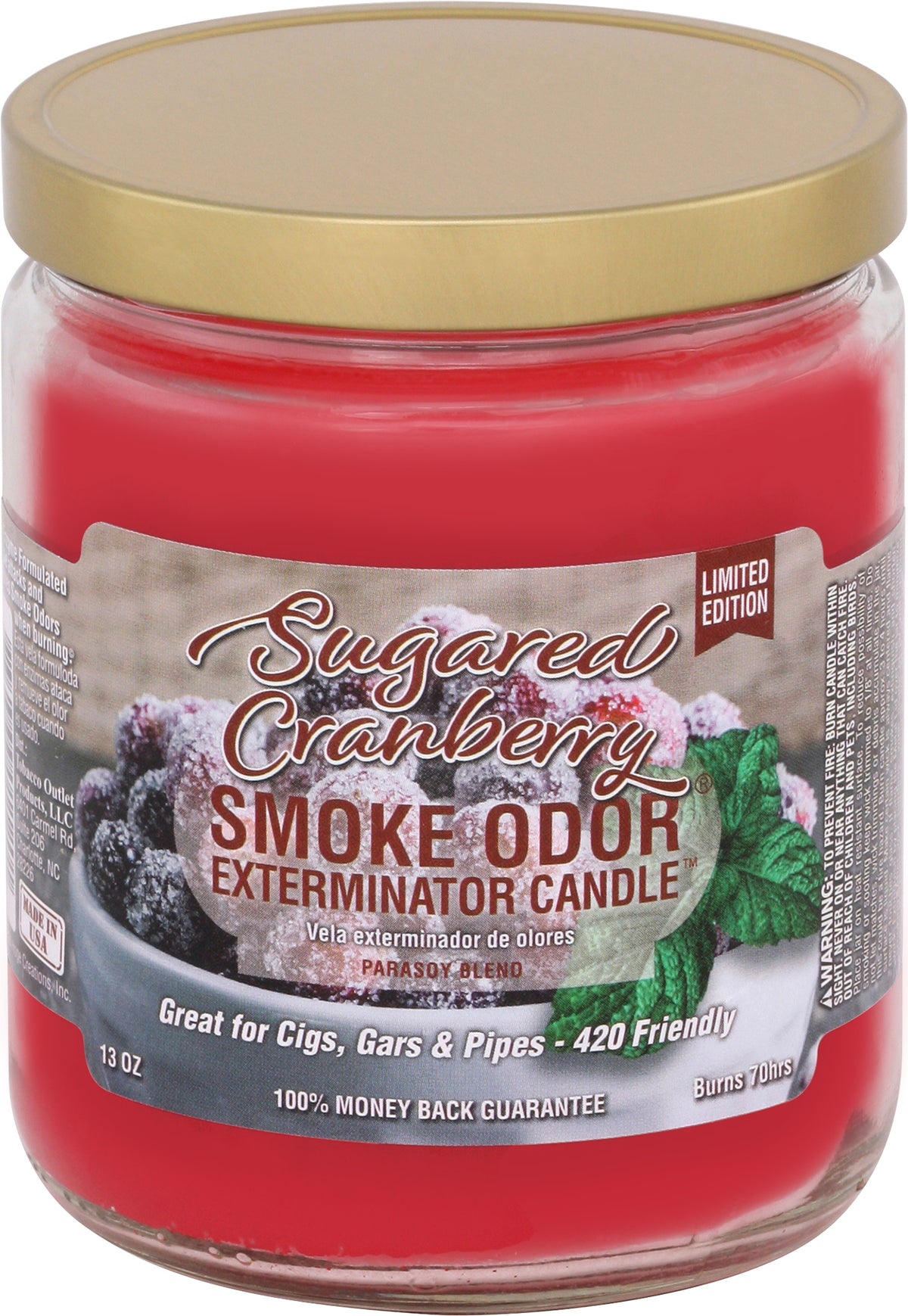 Smoke Odor 13oz Candle: Sugared Cranberry