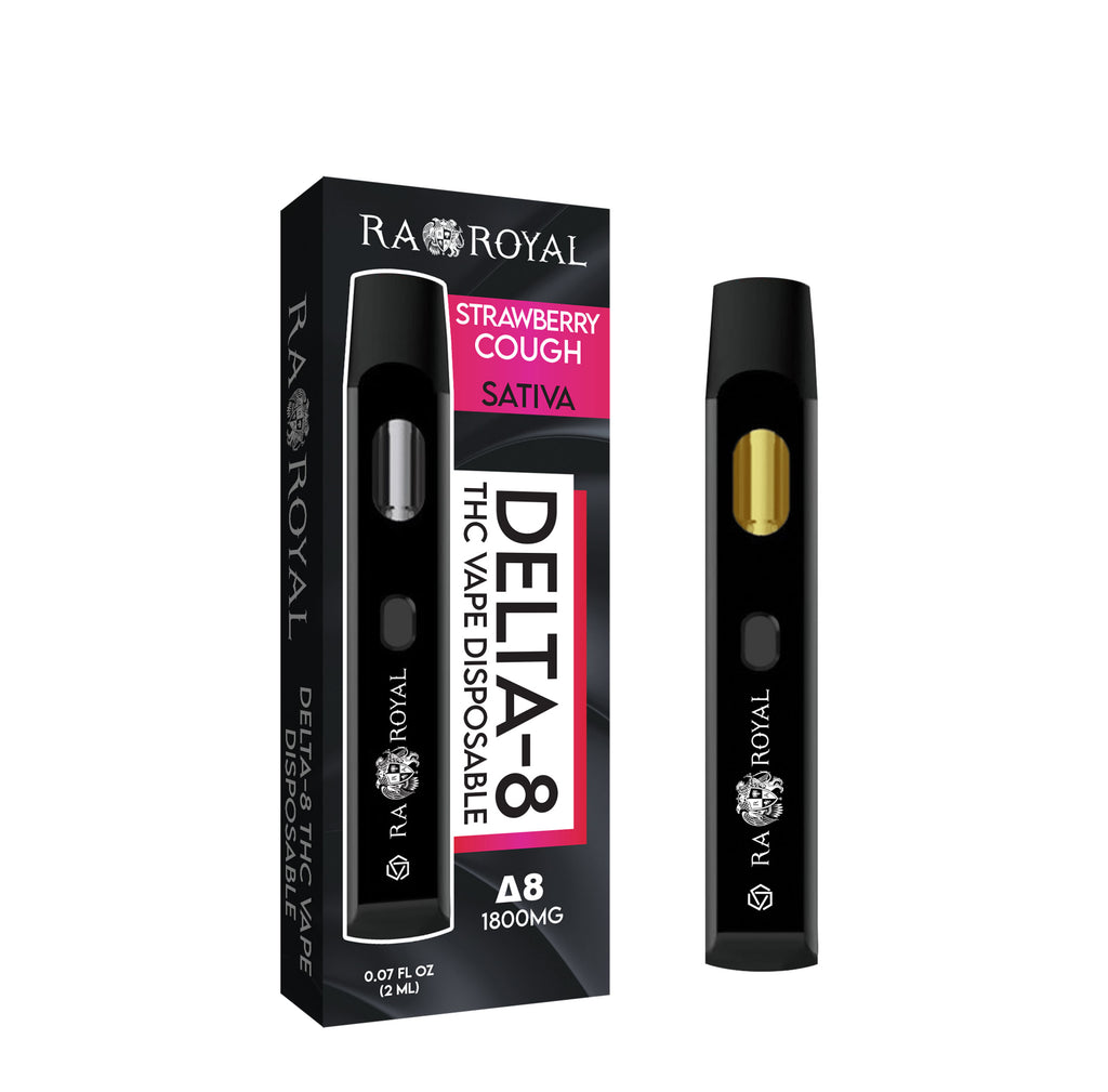Ra Royal Strawberry Cough Delta 8 THC Vape 1800MG