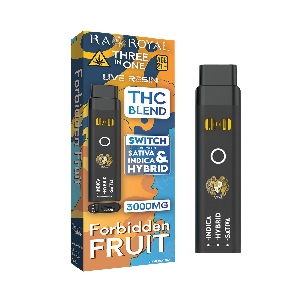 RA Royal THC Blend 3in1 Vape: Forbidden Fruit