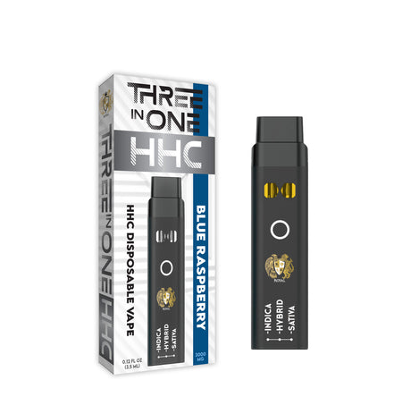 Ra Royal Blue Raspberry 3 in 1 HHC 3.5 ML Disposable Vape 3000MG