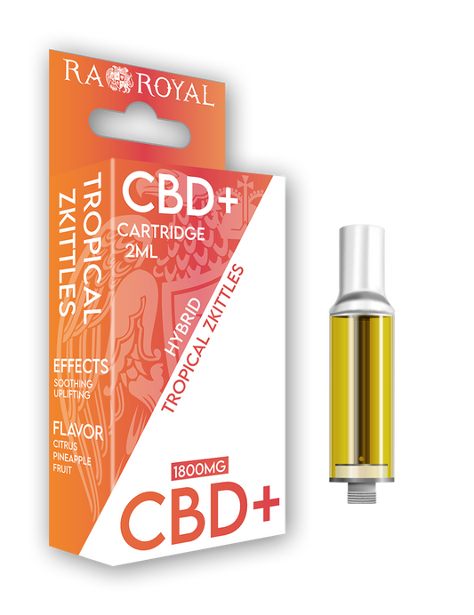 RA Royal CBD Blend 2ML Cartridge: Tropical Zkittles (Hybrid)
