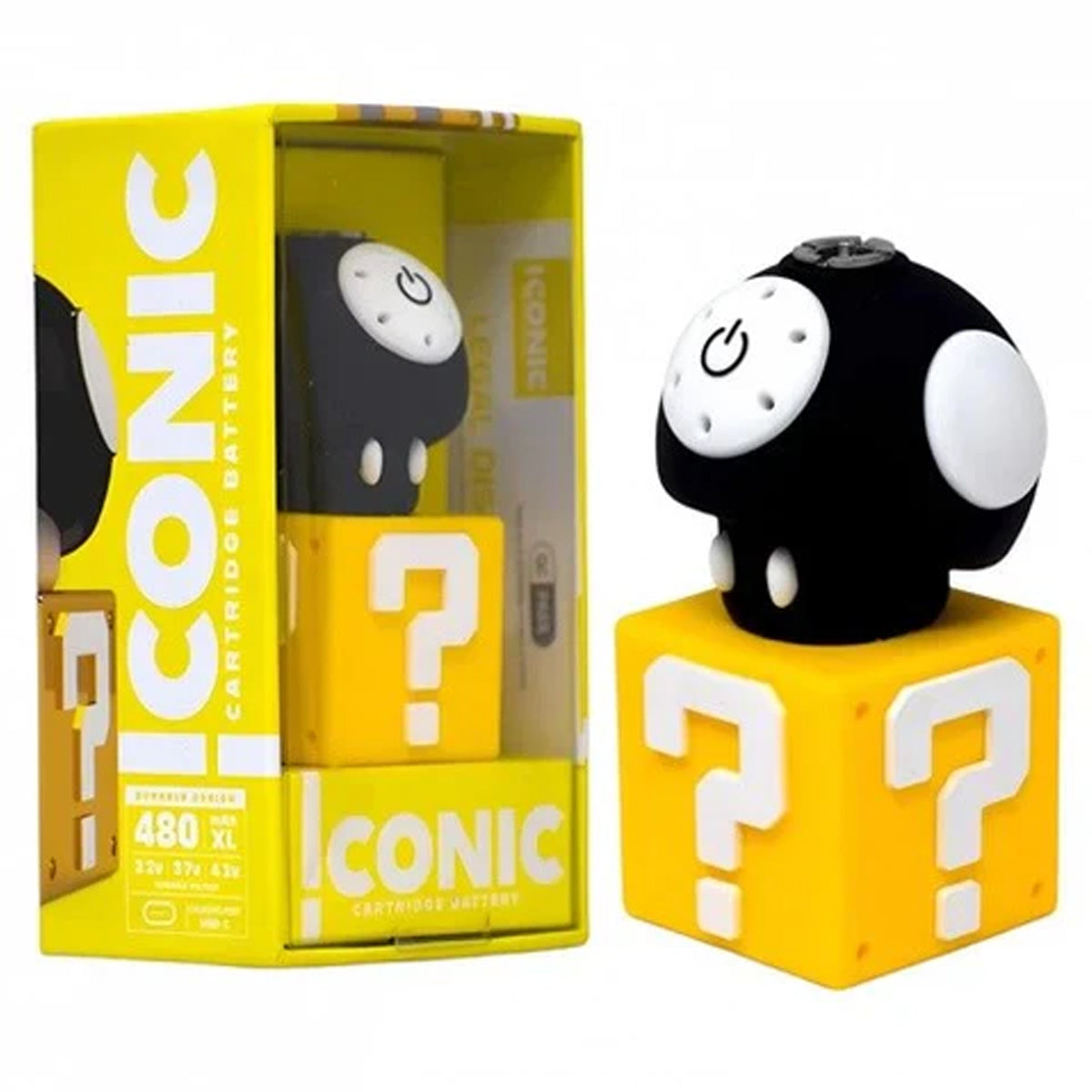 Iconic Mushroom 510 Thread Battery in Black