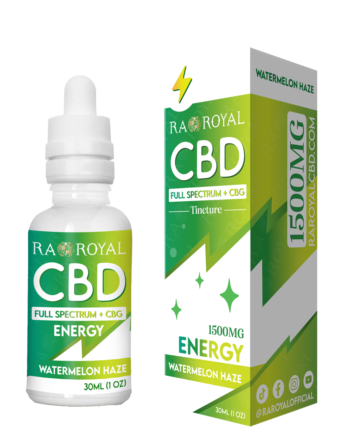 RA Royal CBD Blend 1500MG Tincture: Watermelon Haze (Energy)