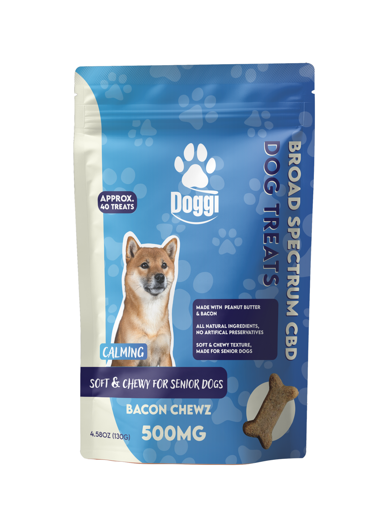 Doggi CBD 500MG Senior Dogs Treats: Bacon Chewz