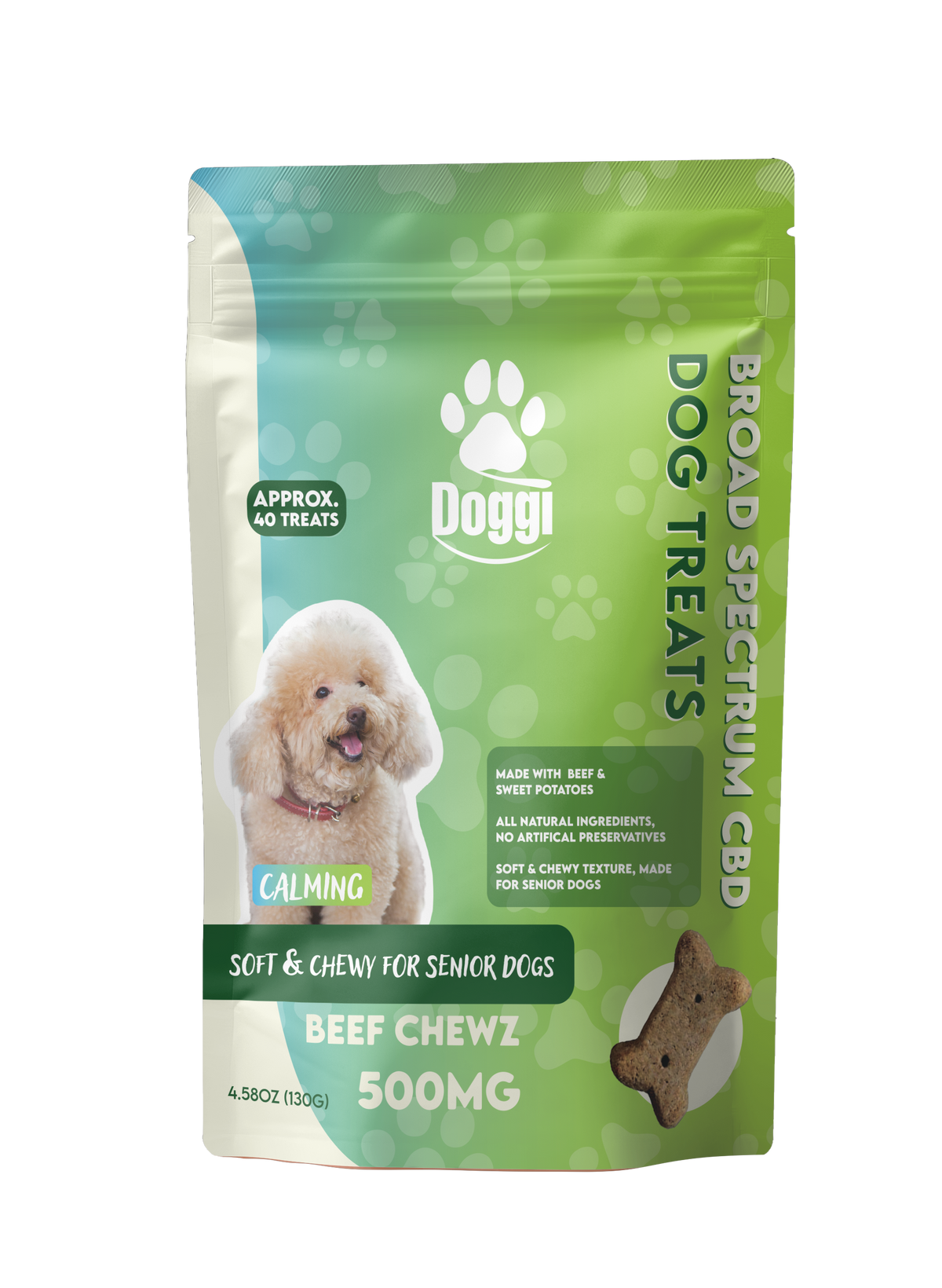Doggi CBD 500MG Senior Dog Treats: Beef Chewz