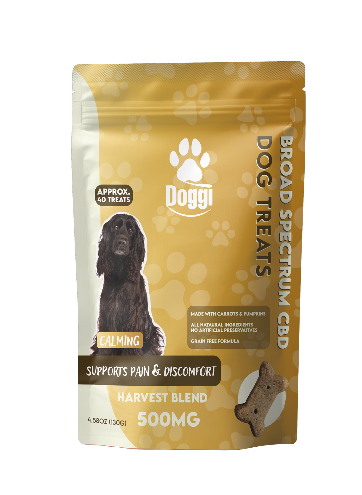 Doggi CBD 500MG Pain & Discomfort Support Dog Treats: Harvest Blend