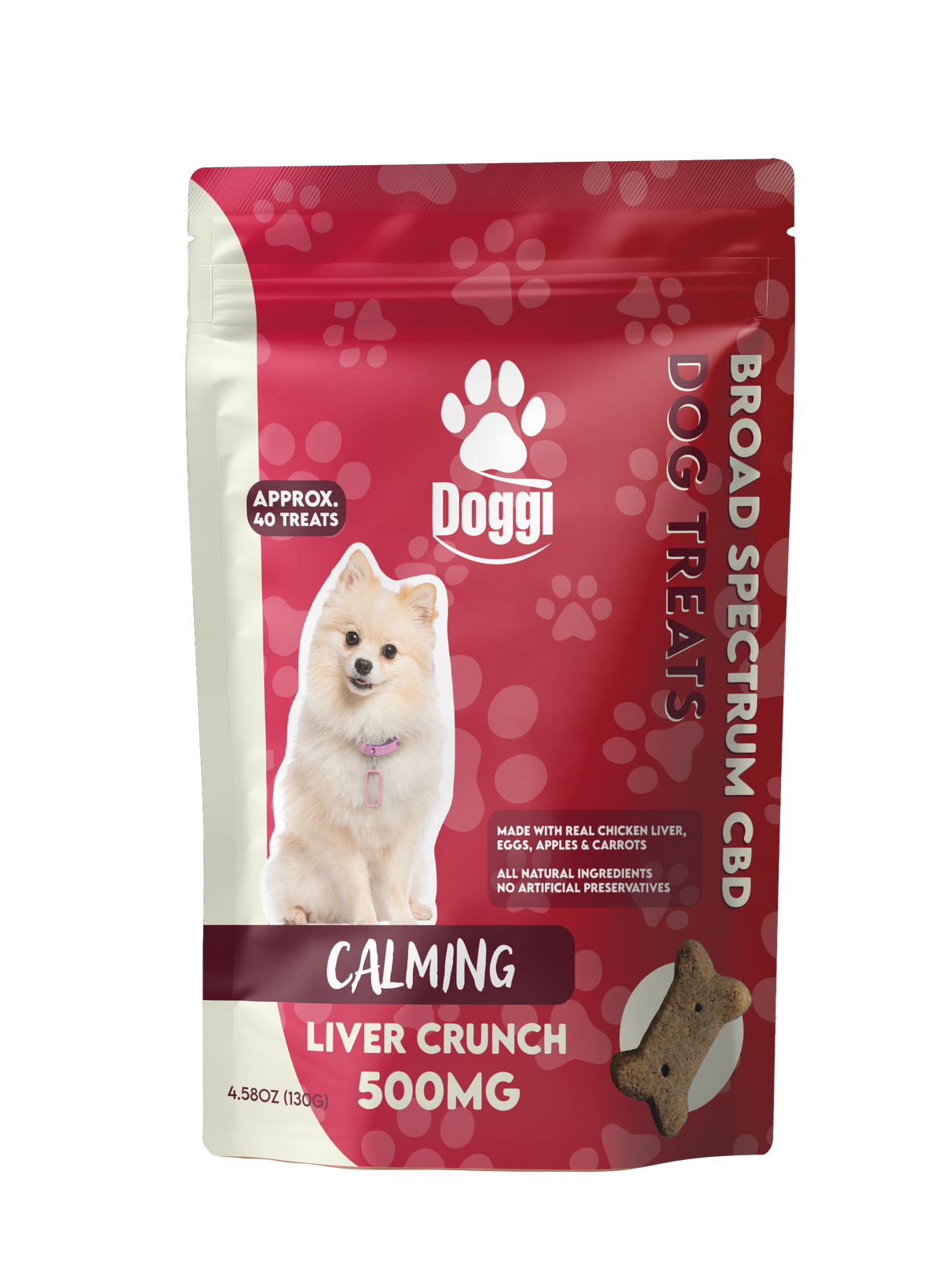 Doggi CBD 500MG Calming Dog Treats: Liver Crunch