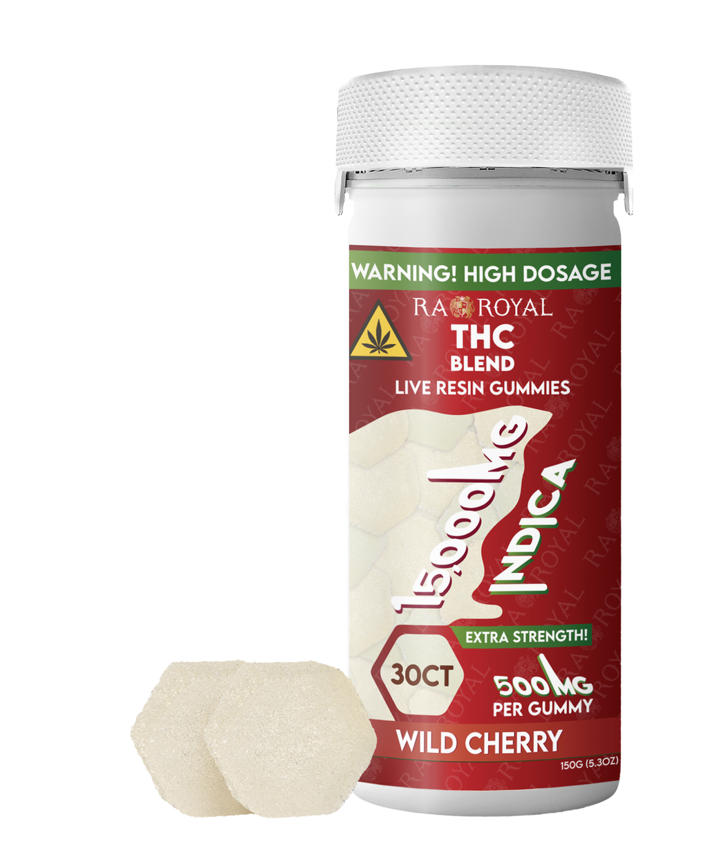 RA Royal THC Blend 15000MG Gummy: Wild Cherry (Indica)